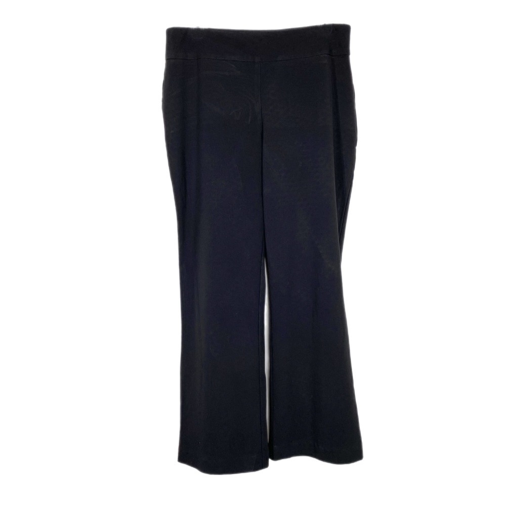 NY Sake Black Stretch Waist Pull-Om Career Pants